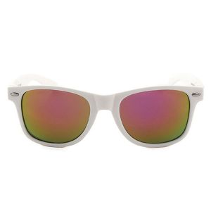 White Sunglasses with mirror glasses-Multi